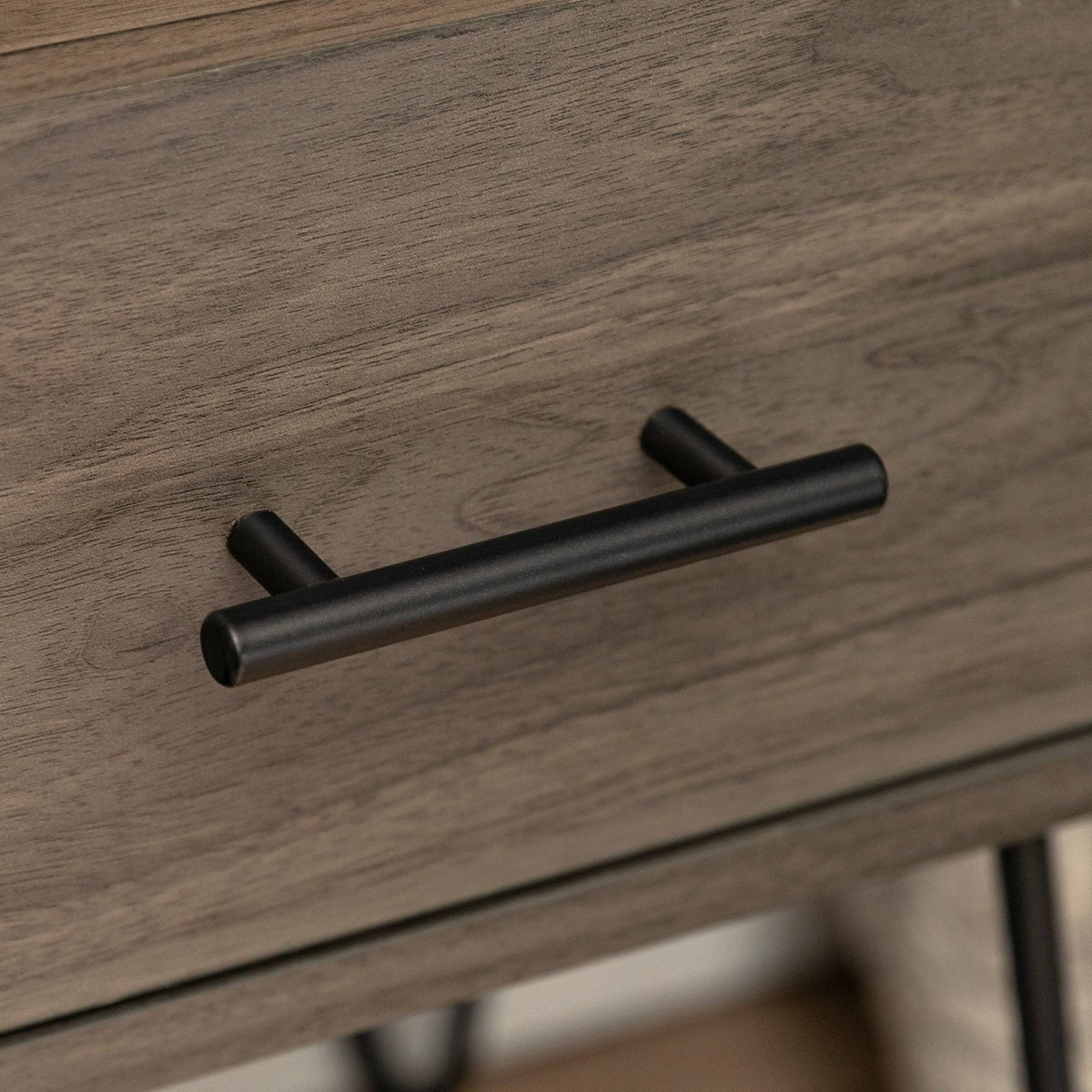 18-inch 1-Drawer Hairpin Side Table - Slate Grey U679409