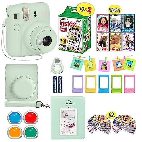 Purple Instant Camera Bundle with 20 Film Sheets L10256