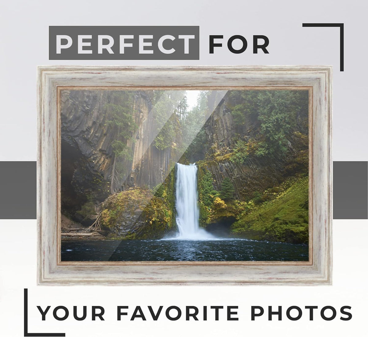 White Real Wood Picture Frame J480