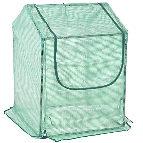 Green 4' x 3' Mini Greenhouse Tent with Steel Tube Frame J40588