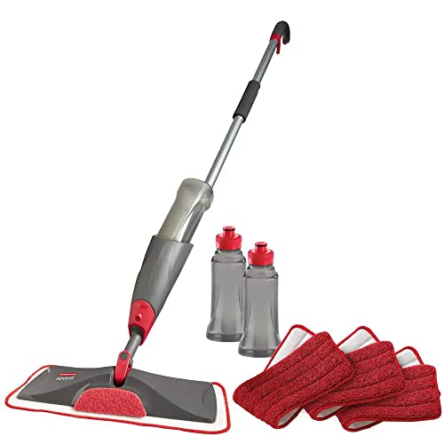Spray Mop Floor Cleaning Kit with 3 Reusable Microfiber Wet Pads and 1 Refillable Bottle Z831026