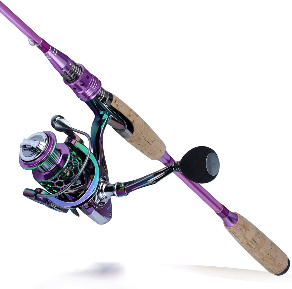 Carbon Fiber 4 Piece Spinning Fishing Rod Reel Combo C9780