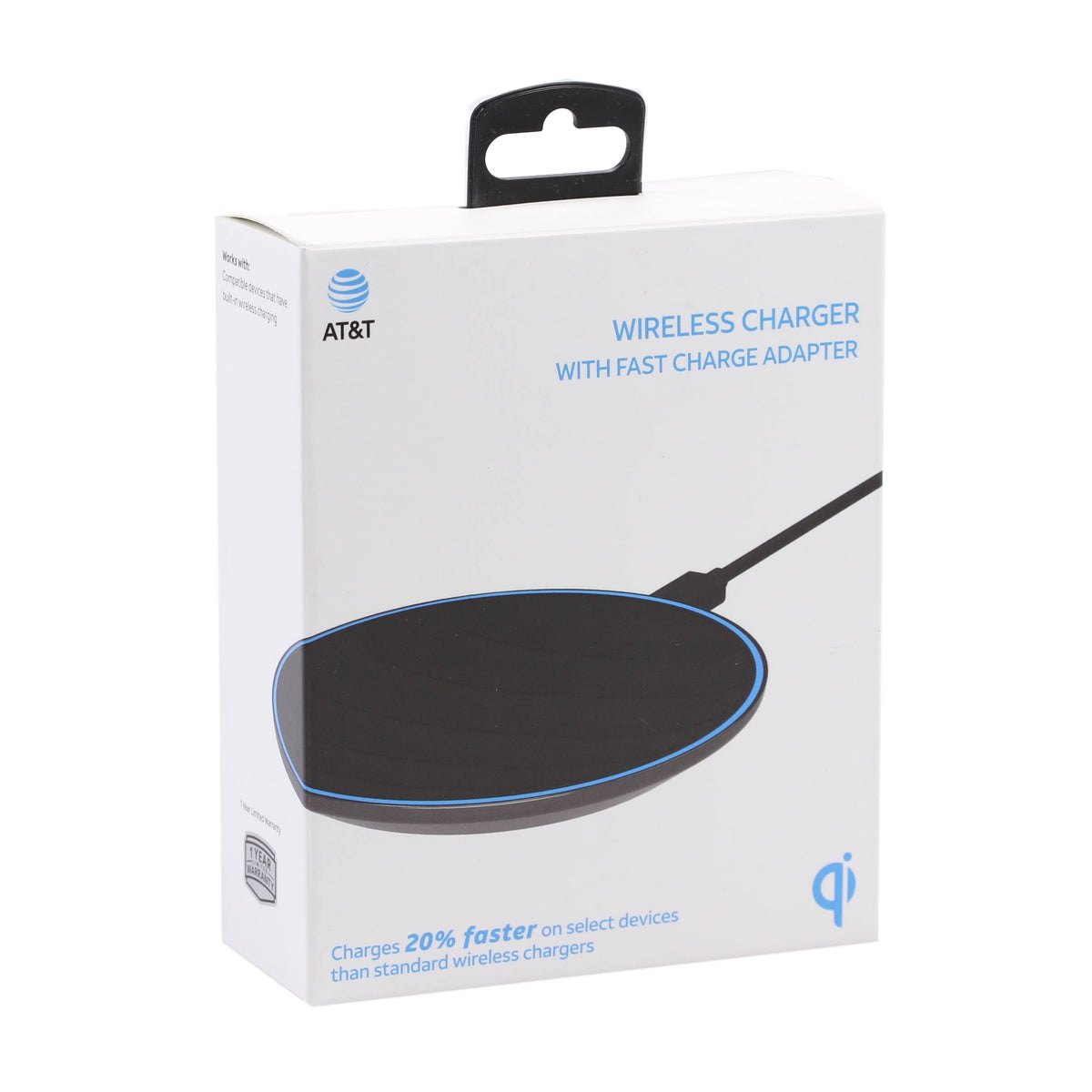 Black Qi-Certified 10W Wireless Charging Pad S5359