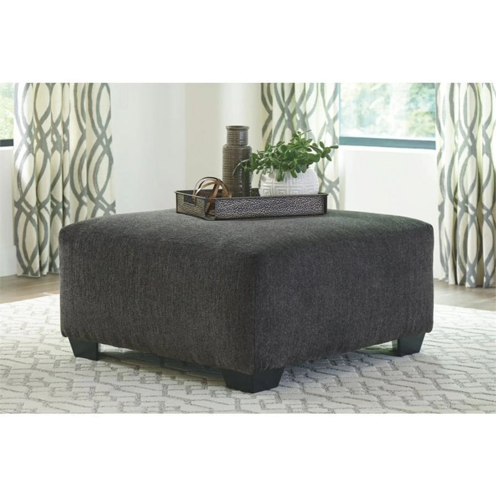 Gray Oversized Fabric Accent Ottoman Y608