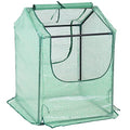 Green 4' x 3' Mini Greenhouse Tent with Steel Tube Frame J40588