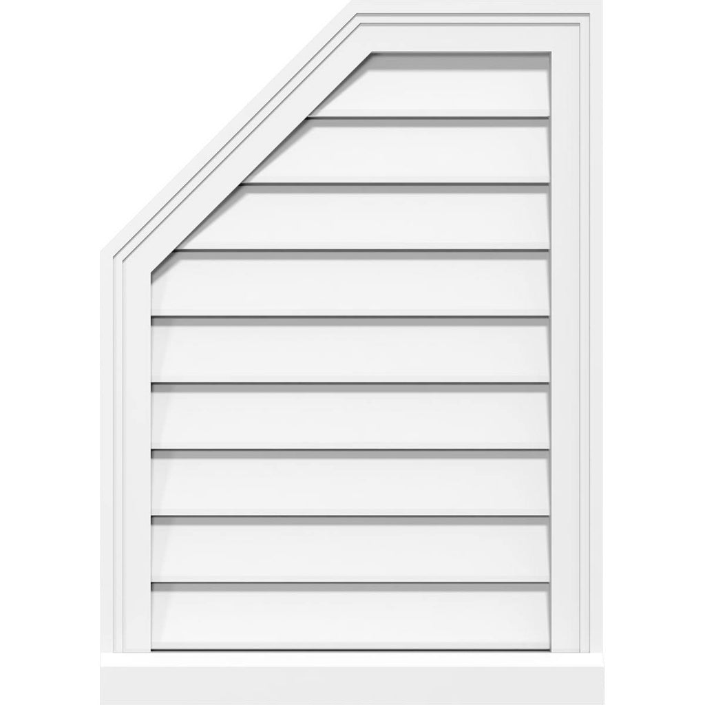 Octagonal Surface Mount PVC Gable Vent with Brickmould I985192
