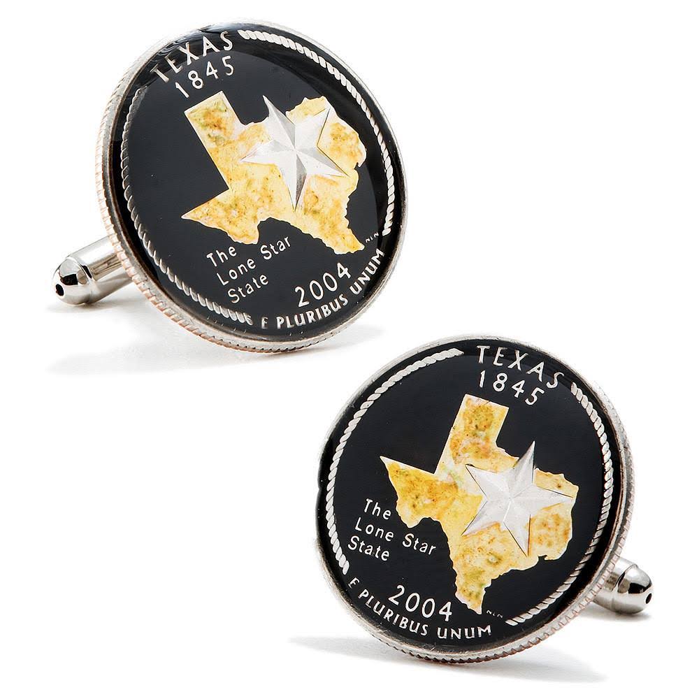 Hand Painted Texas Quarter Cufflinks D597