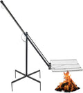 Stainless Steel Camping Grill with Cast Iron Cookware Hook Attachment Q440