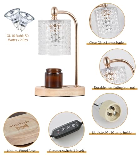 Gold Electric Candle Warmer Lamp with Timer and Dimmer C275674