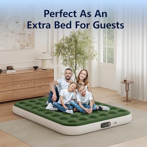 Queen Size Gray Inflatable Air Mattress with Pump M186595