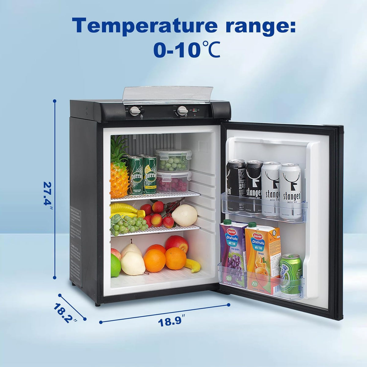 Black 2.1 Cu.ft 3 Way Propane Refrigerator N26976