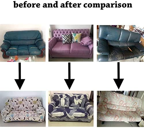 Mandala Flowers Couch Cover for 2 Cushions Couch, Bohemian Loveseat Slipcover, Floral Pattern Printed Sofa Cover H2964