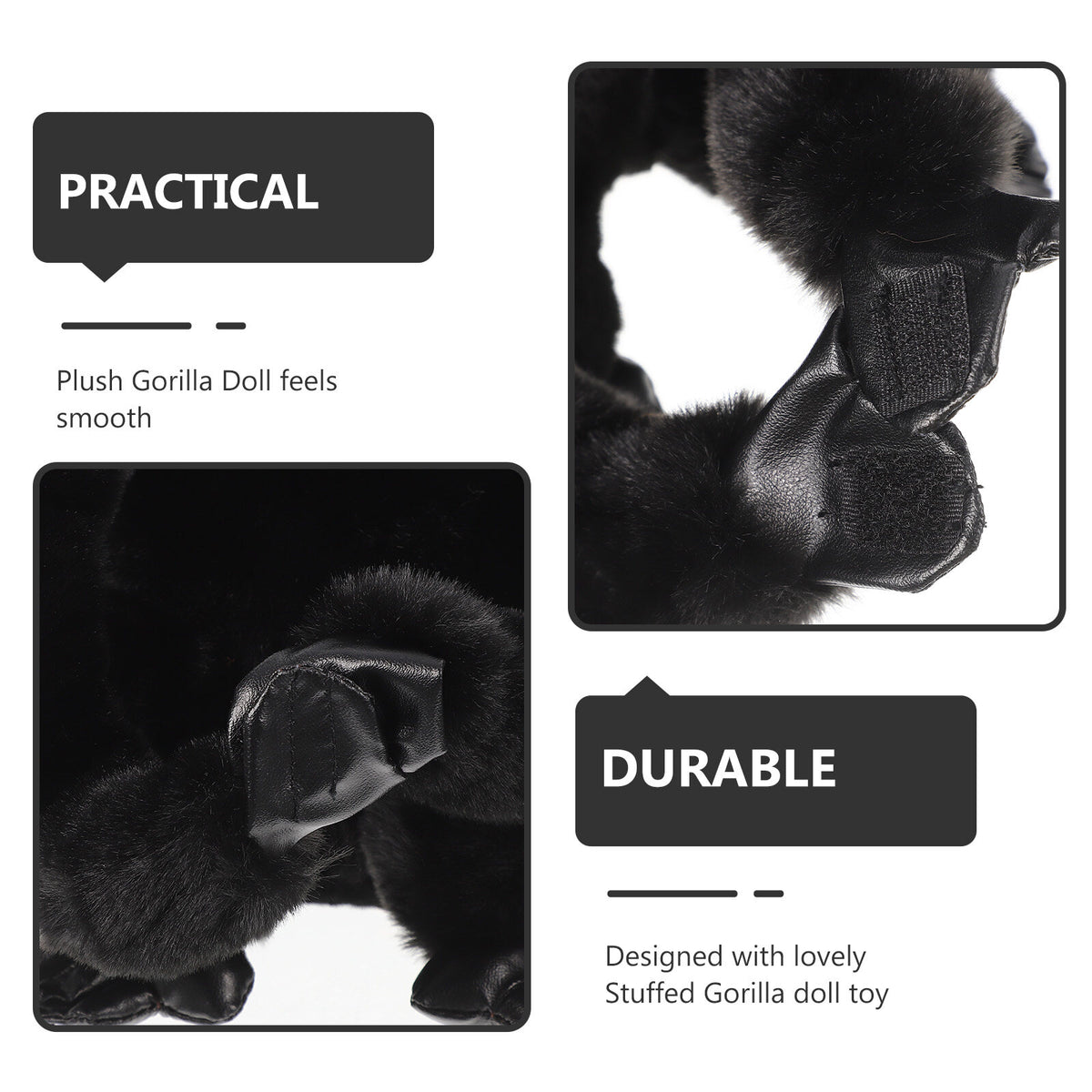 Large Plush Gorilla Stuffed Doll Q870278