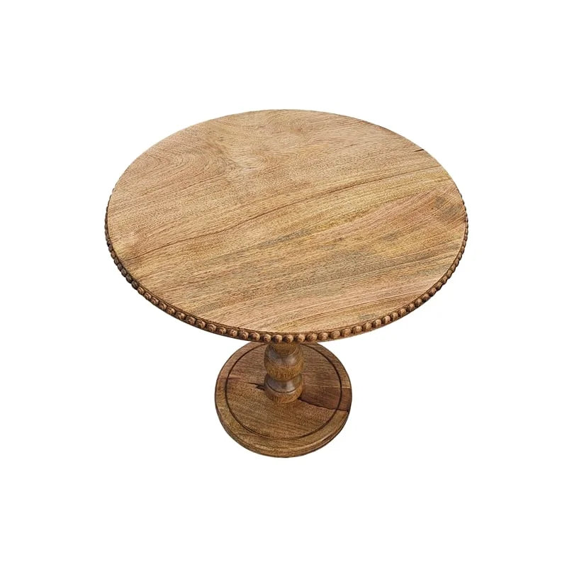 21 Inch Round Mango Wood Side End Table Y646