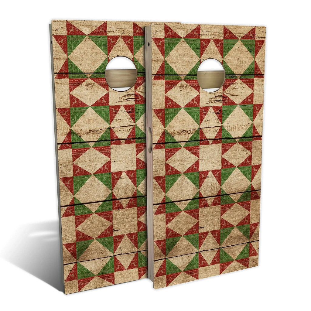 Red Christmas Cornhole Set with Carrying Case Q73023