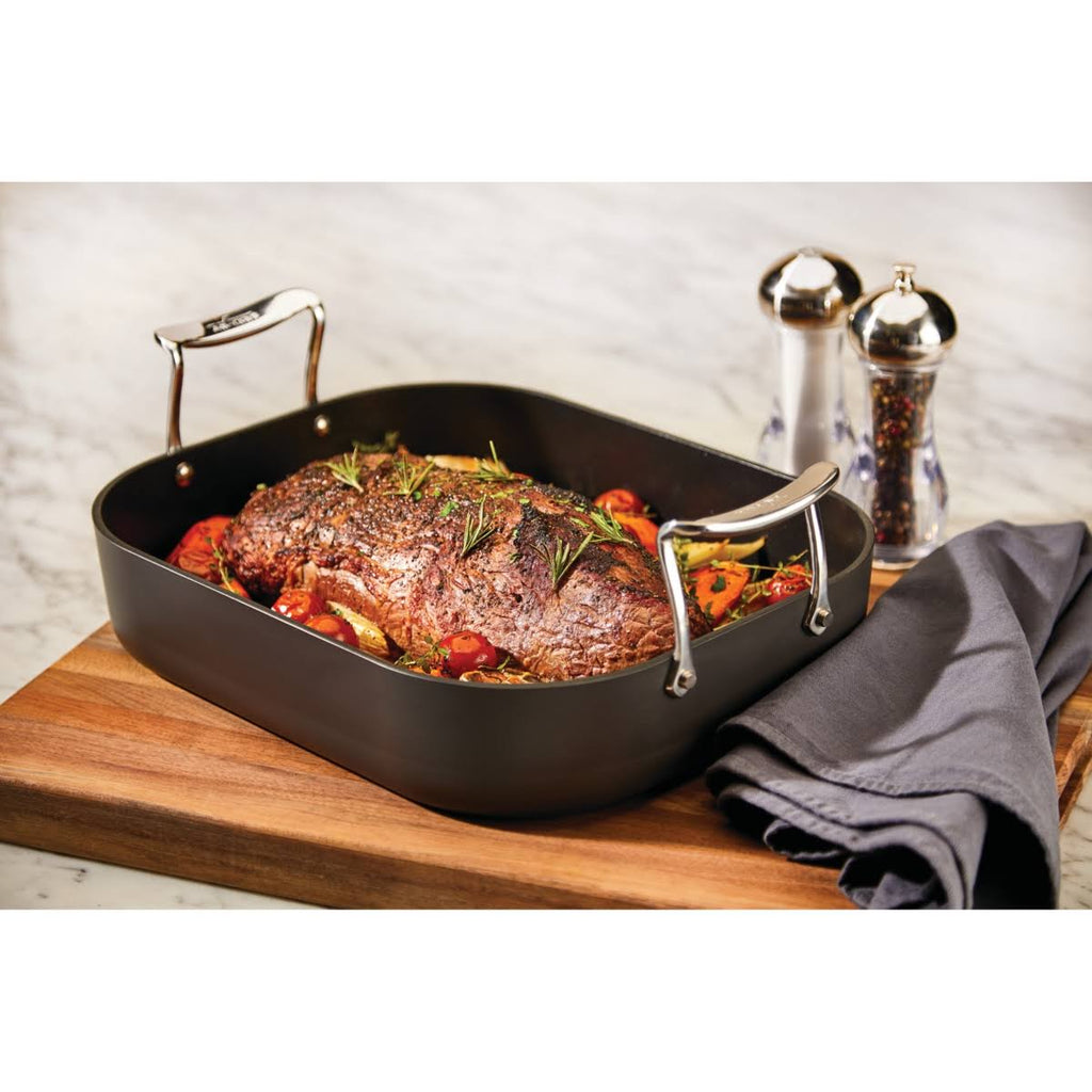 Grey Roaster with Rack, 11 X14 in X8751
