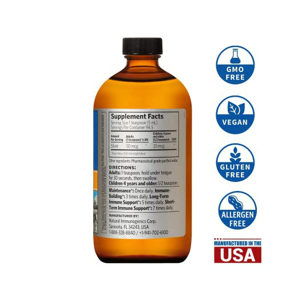 Bio-Active Silver Hydrosol - 10 ppm, 16oz (473mL) P157