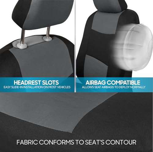 Solid Black Full Set Car Seat Covers Q3844