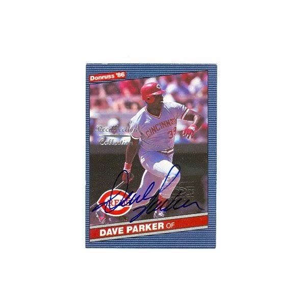Dave Parker Autographed Baseball Card Cincinnati Reds 2002 Donruss Recollection Collection No.203 I94376