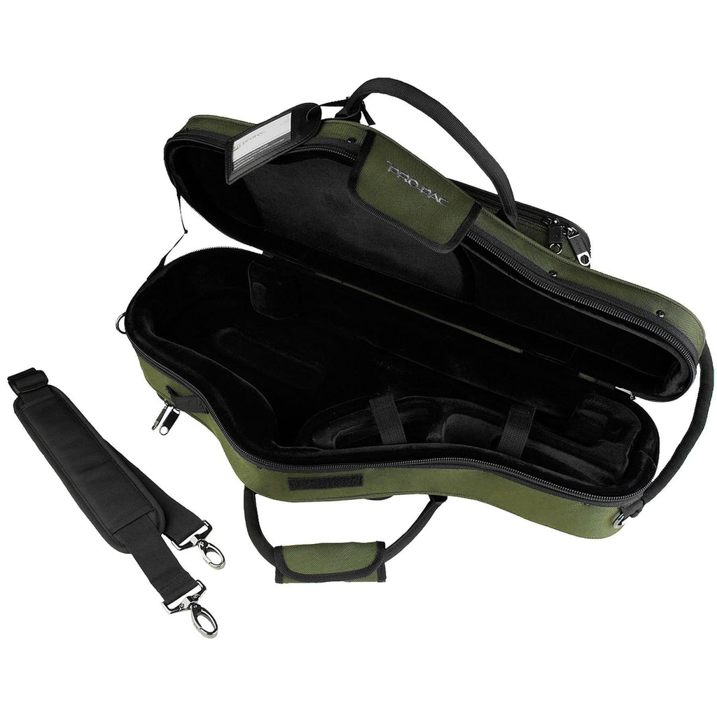 Green Contoured Alto Sax Case V7994
