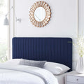 Royal Blue Tufted Upholstered Fabric Twin Headboard N635
