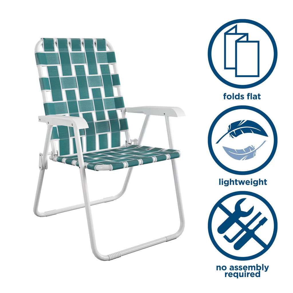 Folding Lawn Chairs 2-Pack Teal X2712