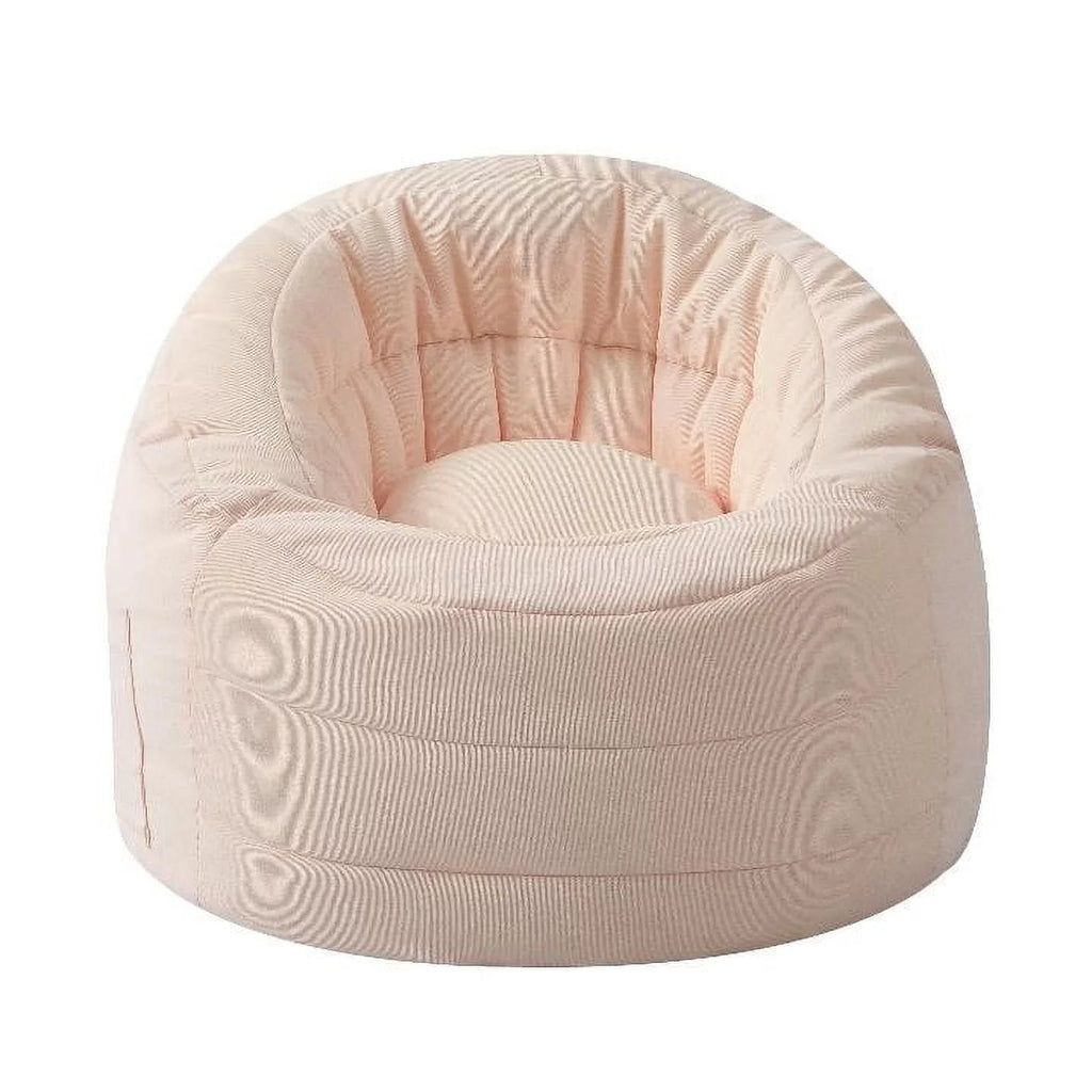 Pink Soft Plush Corduroy Bean Bag Chair with Pocket C852135