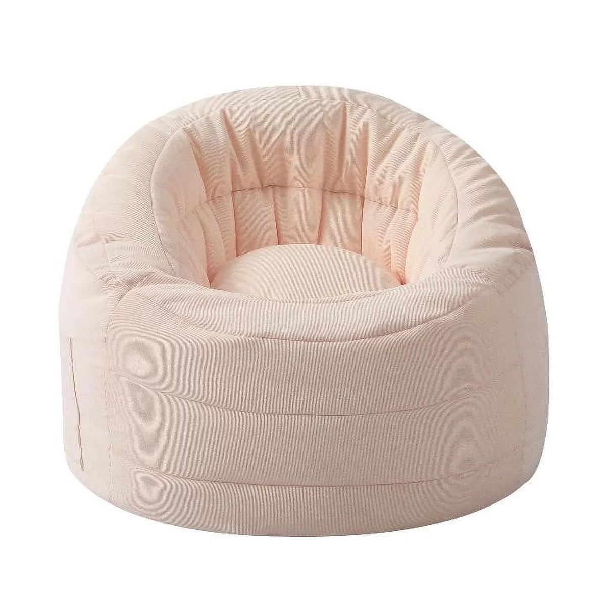 Pink Soft Plush Corduroy Bean Bag Chair with Pocket C852135