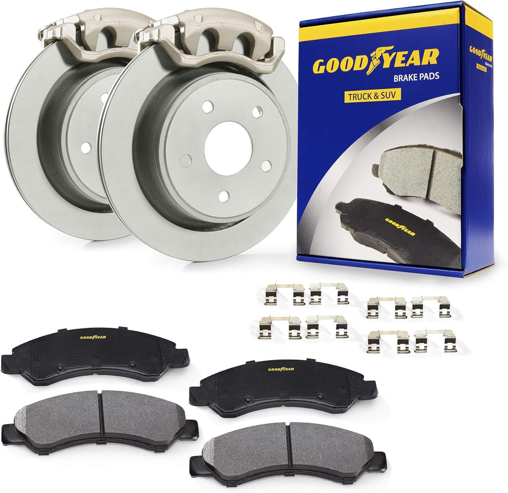 Rear Brake Kit Calipers Rotors Ceramic Pads A1879
