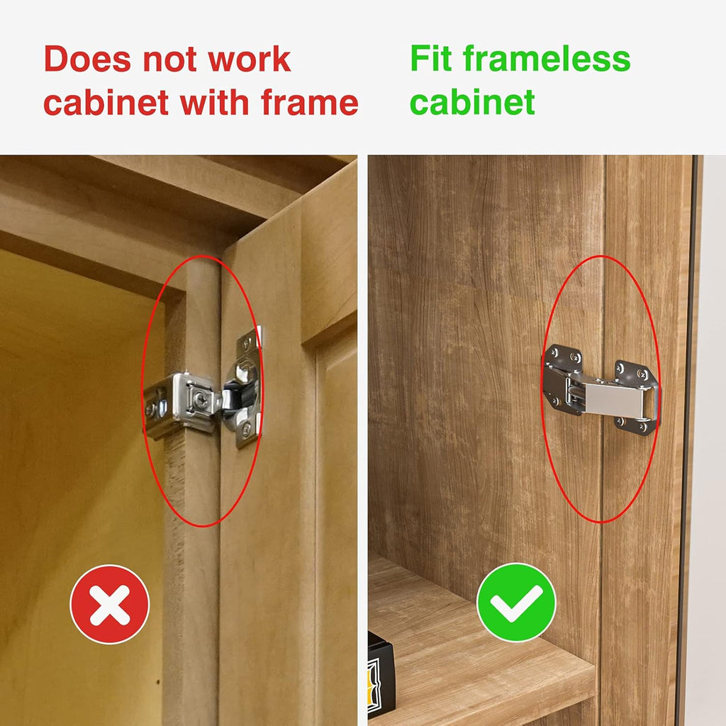 8-Pack Frameless Cabinet Hinges M910657