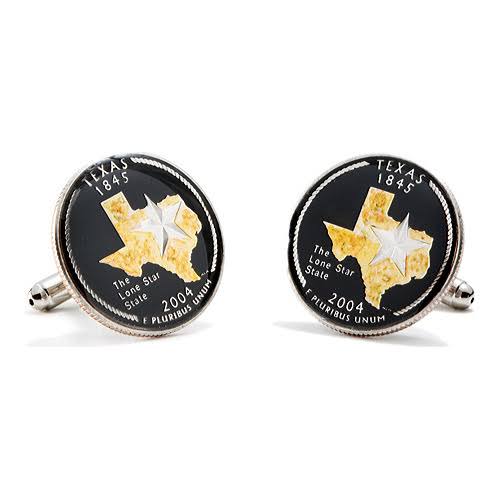 Hand Painted Texas Quarter Cufflinks D597