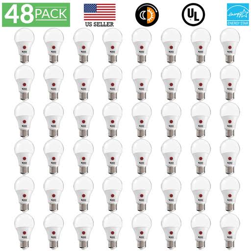 48 Pack LED A19 Light Bulb 9W 3000K Warm White J3467