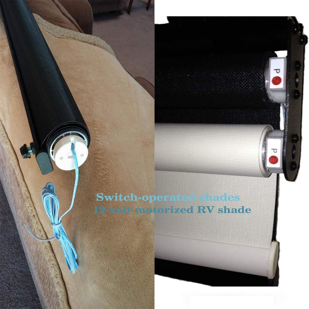 12V DIY Electric Roller Blind Tubular Motor Kit, 2 Wire Motor, 1.5 inch Roller Pipe, Pack of 2 S741660