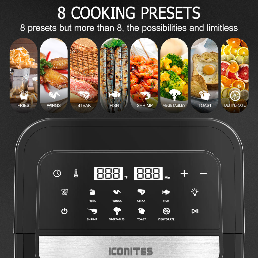 8-in-1 6.5 Quart Air Fryer Oven with Digital Touch-Screen X572