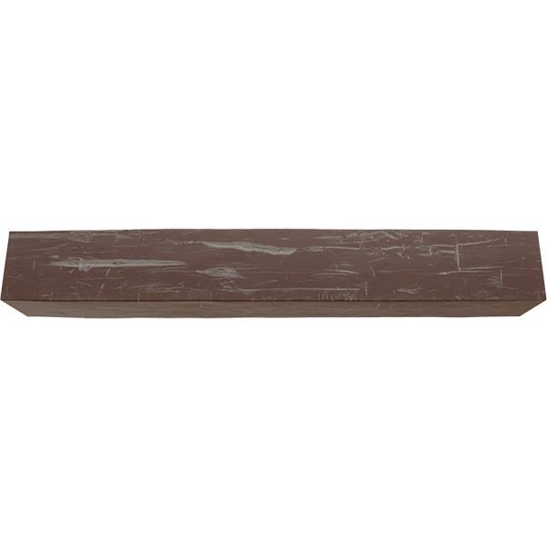 Hand Hewn Faux Wood Fireplace Mantel, Aged Pecan X601