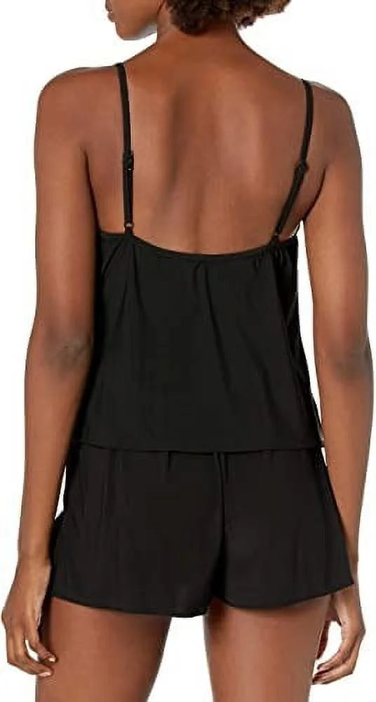 Black Wrap-Tie One-Piece Swimsuit T45098