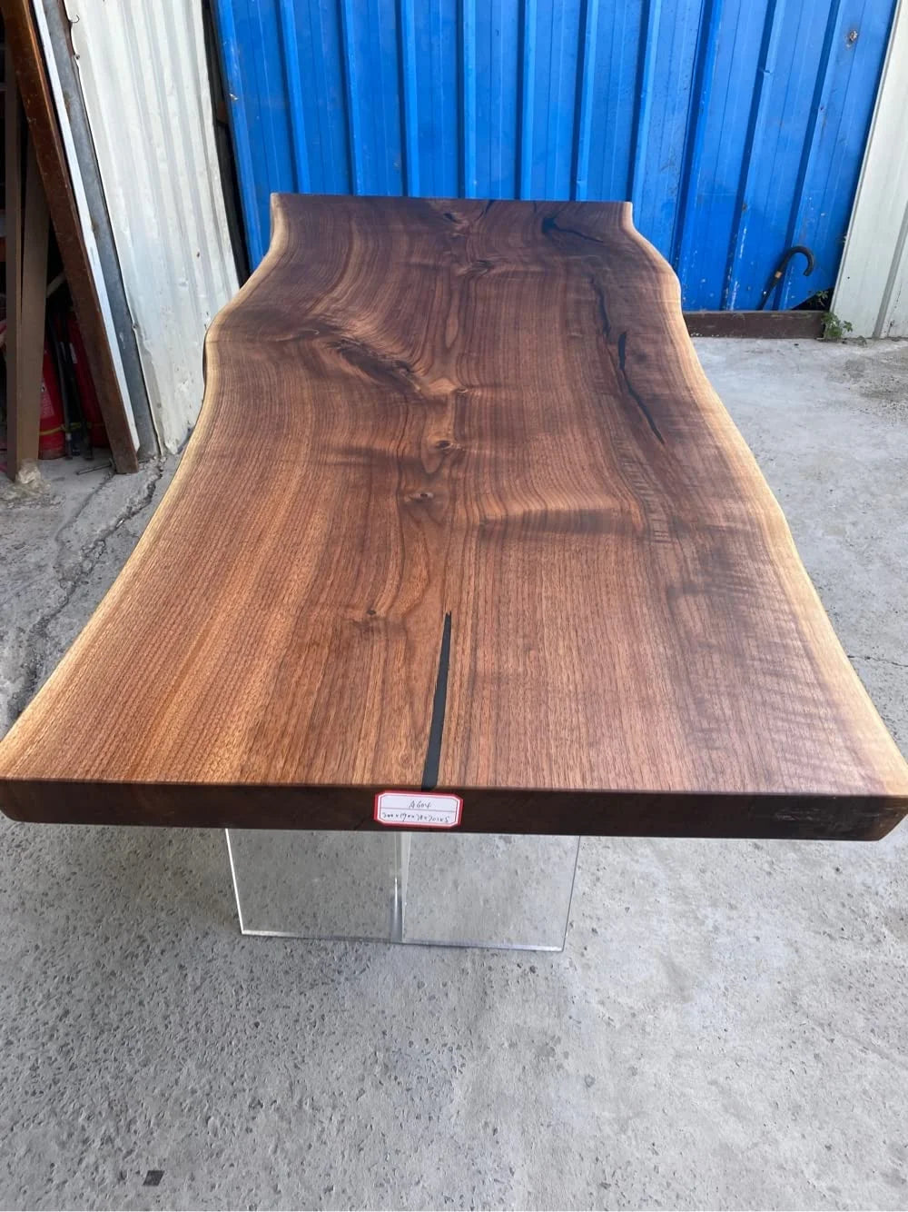 Live Edge Black Walnut Wood Slab Table V245748