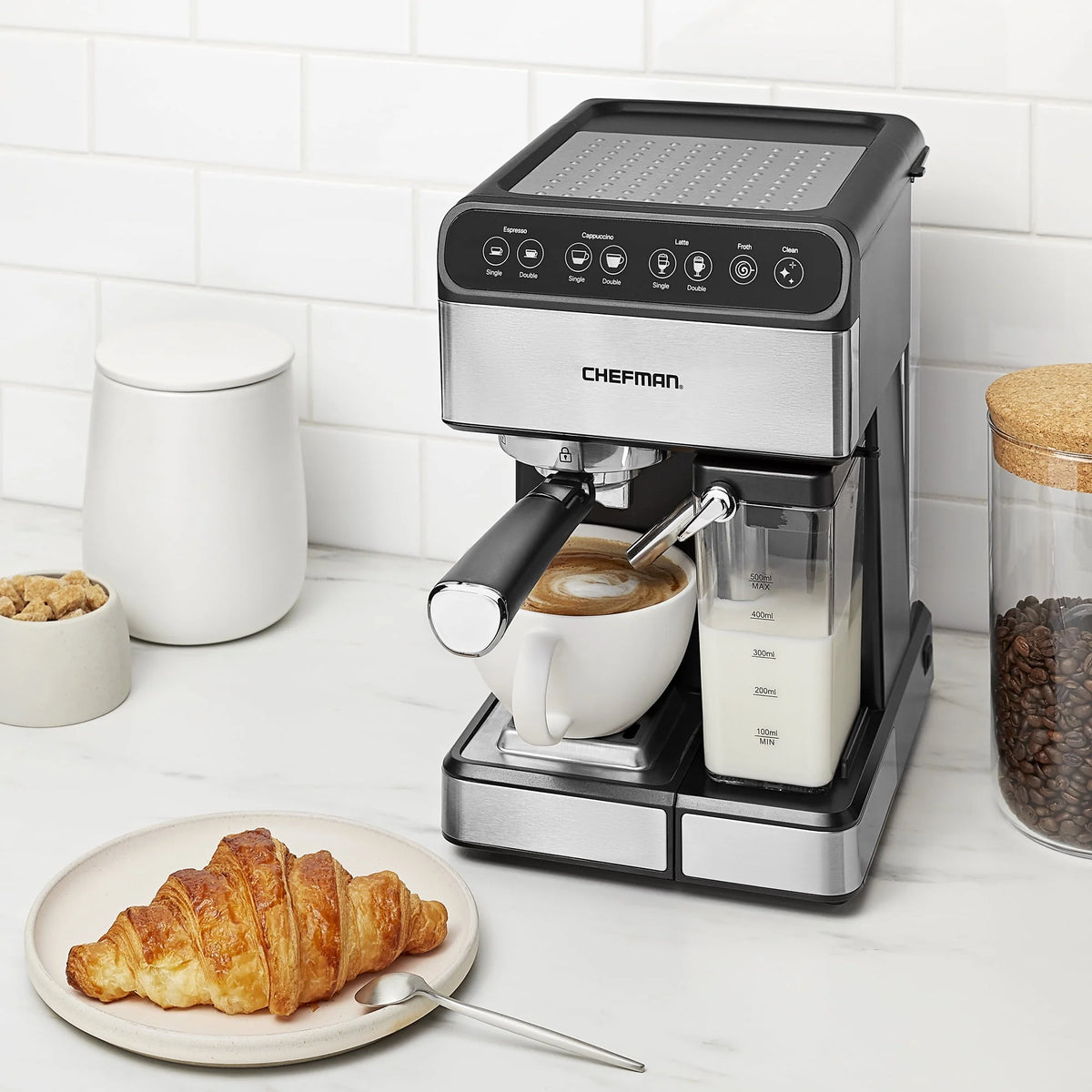 6-in-1 Digital Espresso Machine with Milk Frother G556521