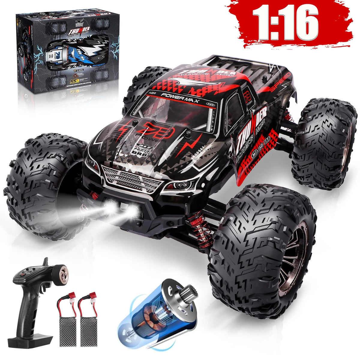 Remote Control Car 1:16 4WD Off Road Monster Truck W167346