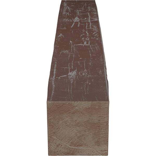 Hand Hewn Faux Wood Fireplace Mantel, Aged Pecan X601
