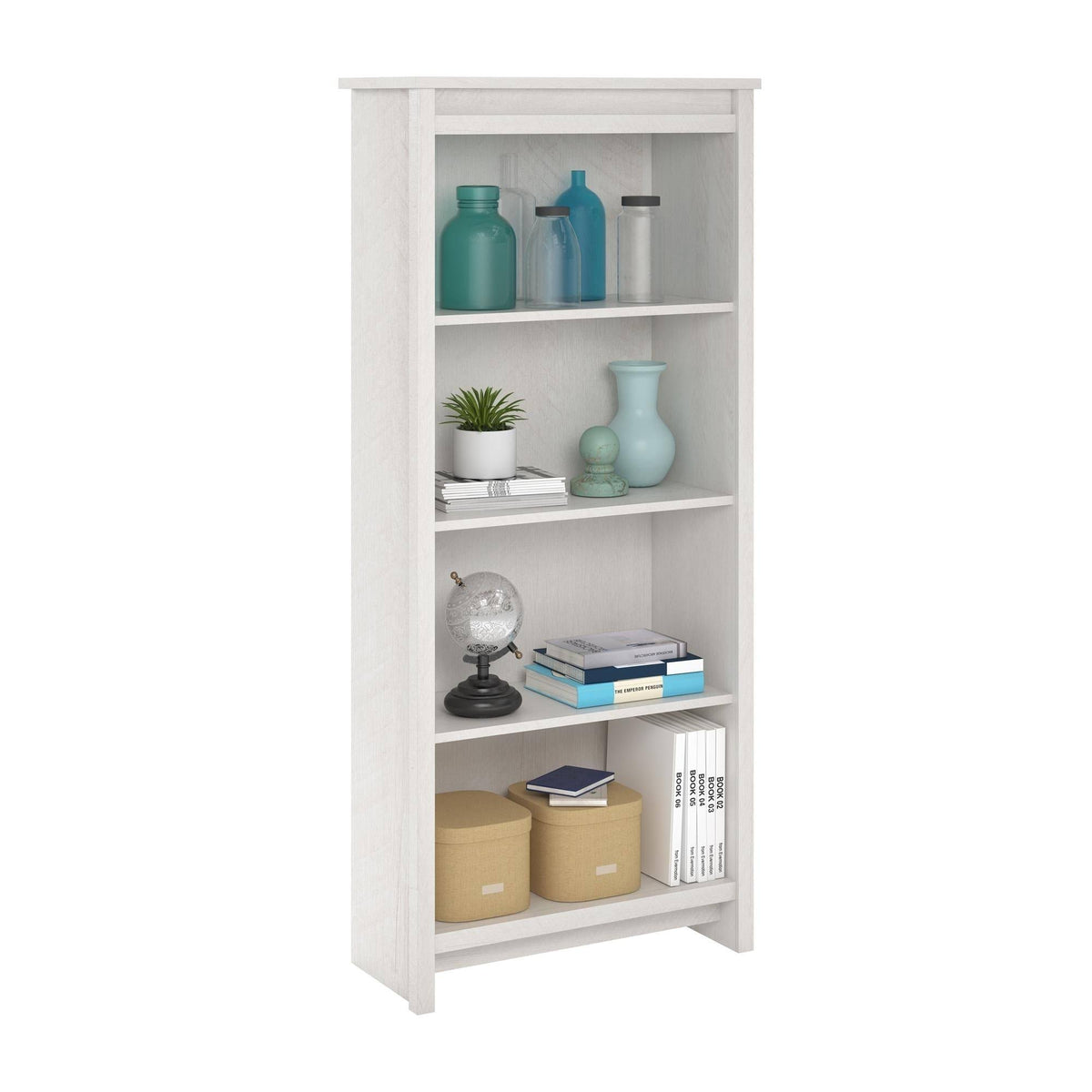 Gray Oak 4 Shelf Bookcase X682800