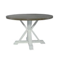 White Single Pedestal Table Q681