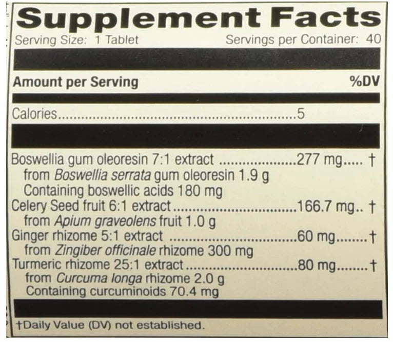 Boswellia Complex 40 Tablets W513616