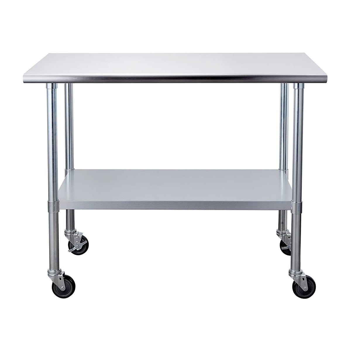 Stainless Steel Table 30 x 48 Inches with Caster Wheels U9595