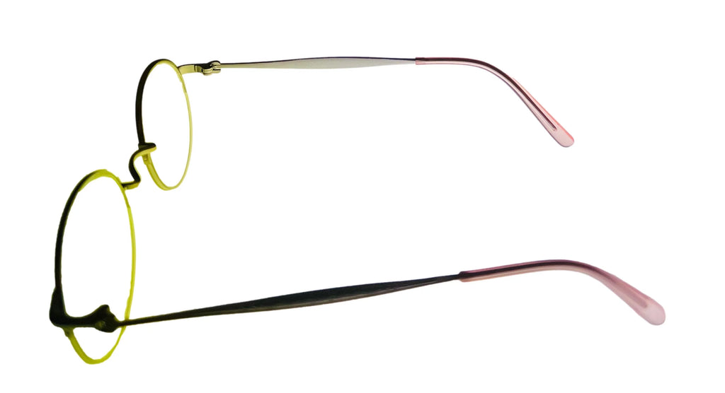 Violet Round Rimless Metal Eyewear Frame D901