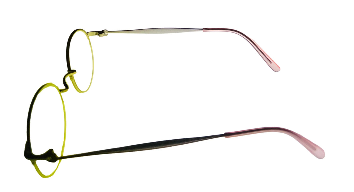 Violet Round Rimless Metal Eyewear Frame D901