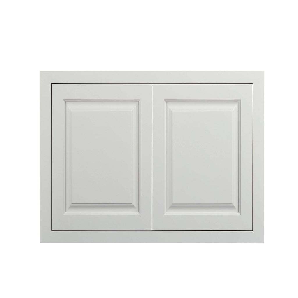 Wide Bridge Vintage White Inset Wall Cabinet - Double Door 12 B9979