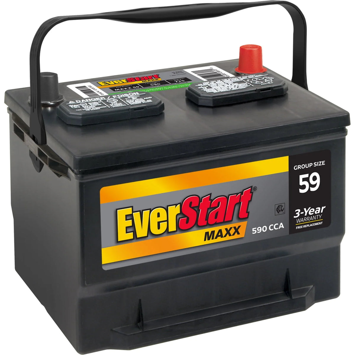 Lead Acid Automotive Battery Group Size 59 12 Volt 590 CCA M452