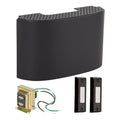 Flat Black Door Chime Kit with 2 Black Buttons K612