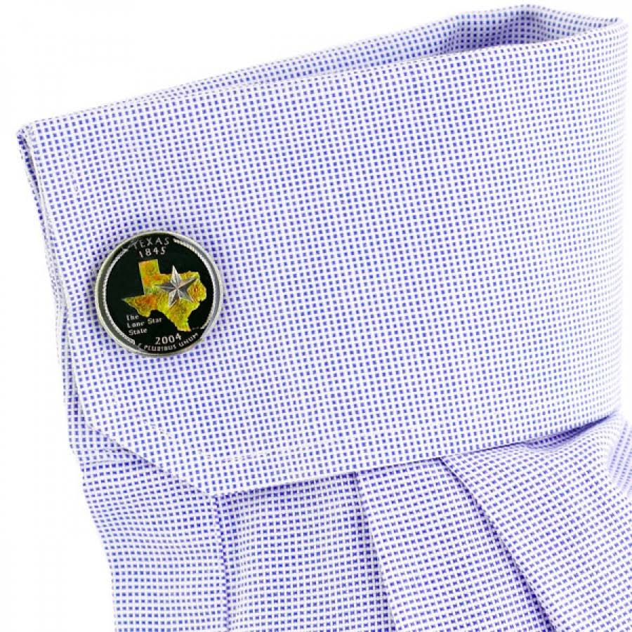 Hand Painted Texas Quarter Cufflinks D597